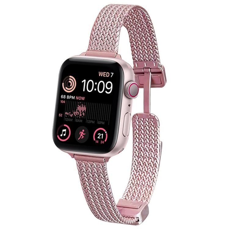 xDfind Bracelet de Montre en Acier Inoxydable avec Boucle Magnétique Épi de Blé, Pour Apple Watch 42 / 44 / 45 / 46 / 49mm, Pour Apple Watch 38 / 40 / 41 / S10 42mm