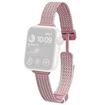 xDfind Bracelet de Montre en Acier Inoxydable avec Boucle Magnétique Épi de Blé, Pour Apple Watch 42 / 44 / 45 / 46 / 49mm, Pour Apple Watch 38 / 40 / 41 / S10 42mm