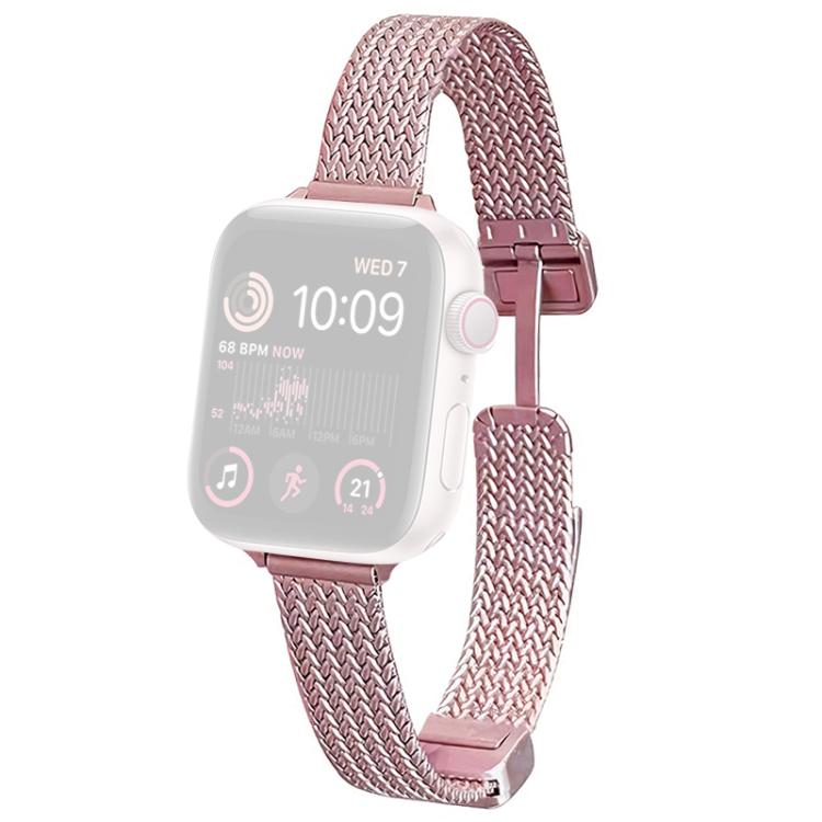 xDfind Bracelet de Montre en Acier Inoxydable avec Boucle Magnétique Épi de Blé, Pour Apple Watch 42 / 44 / 45 / 46 / 49mm, Pour Apple Watch 38 / 40 / 41 / S10 42mm