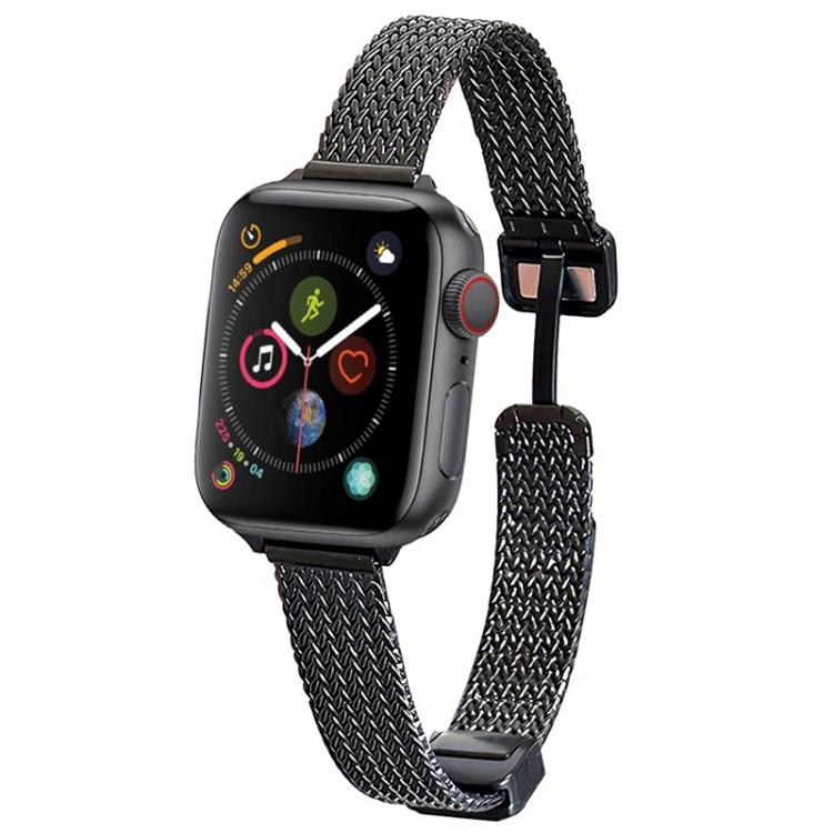 xDfind Bracelet de Montre en Acier Inoxydable avec Boucle Magnétique Épi de Blé, Pour Apple Watch 42 / 44 / 45 / 46 / 49mm, Pour Apple Watch 38 / 40 / 41 / S10 42mm