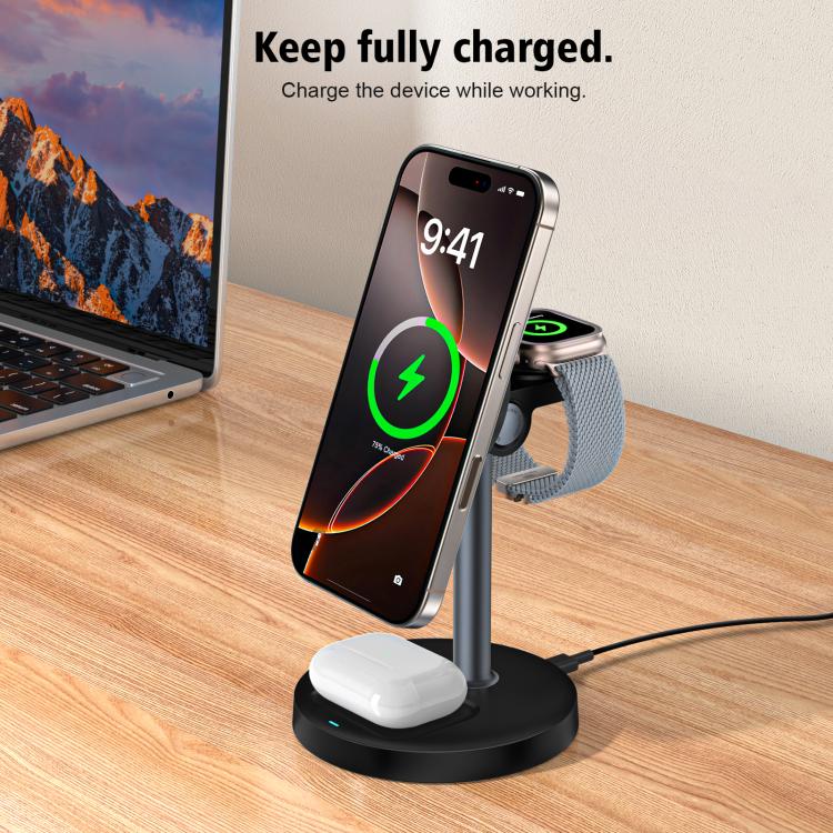 Q11 Chargeur magnétique sans fil multifonction 3-en-1 20W