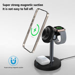 Q11 Chargeur magnétique sans fil multifonction 3-en-1 20W