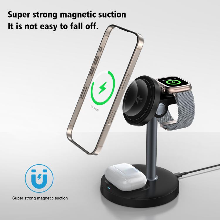 Q11 Chargeur magnétique sans fil multifonction 3-en-1 20W