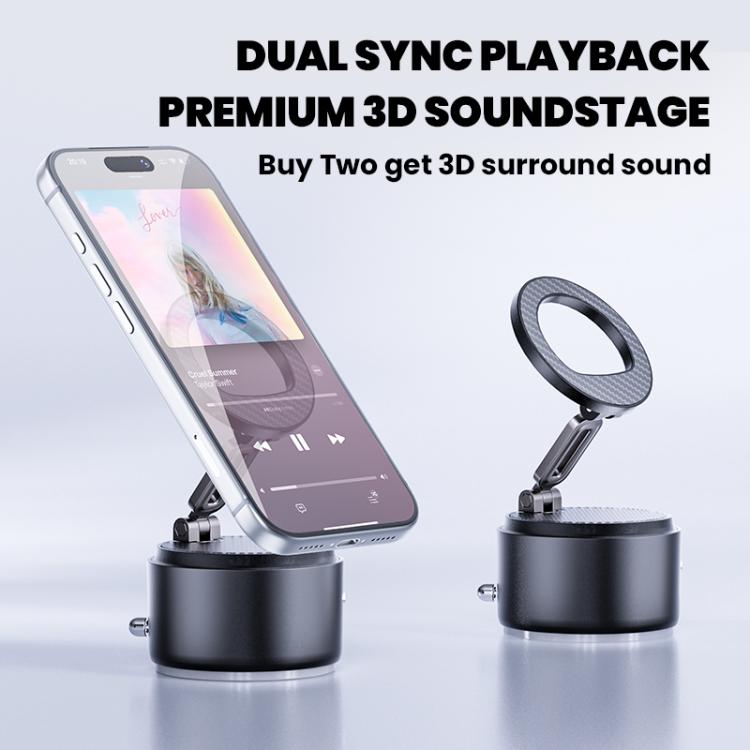 Support magnétique multifonctionnel pour téléphone avec enceinte Bluetooth, A5 (Noir), A5 (Bleu foncé)