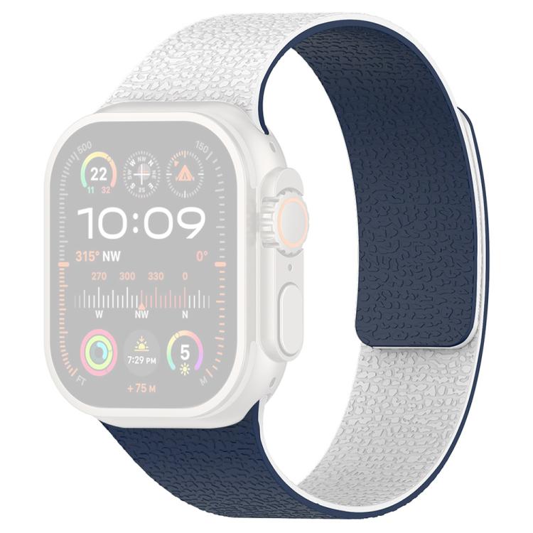 xDfind Bracelet de montre en silicone magnétique texturé litchi à color-blocking, pour Apple Watch 42 / 44 / 45 / 46 / 49mm, pour Apple Watch 38 / 40 / 41 / S11 42mm