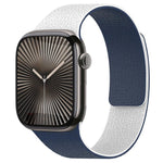 xDfind Bracelet de montre en silicone magnétique texturé litchi à color-blocking, pour Apple Watch 42 / 44 / 45 / 46 / 49mm, pour Apple Watch 38 / 40 / 41 / S11 42mm