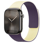 xDfind Bracelet de montre en silicone magnétique texturé litchi à color-blocking, pour Apple Watch 42 / 44 / 45 / 46 / 49mm, pour Apple Watch 38 / 40 / 41 / S11 42mm