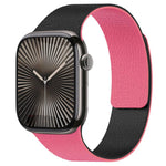 xDfind Bracelet de montre en silicone magnétique texturé litchi à color-blocking, pour Apple Watch 42 / 44 / 45 / 46 / 49mm, pour Apple Watch 38 / 40 / 41 / S11 42mm