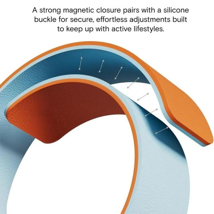 xDfind Bracelet de montre en silicone magnétique texturé litchi à color-blocking, pour Apple Watch 42 / 44 / 45 / 46 / 49mm, pour Apple Watch 38 / 40 / 41 / S11 42mm