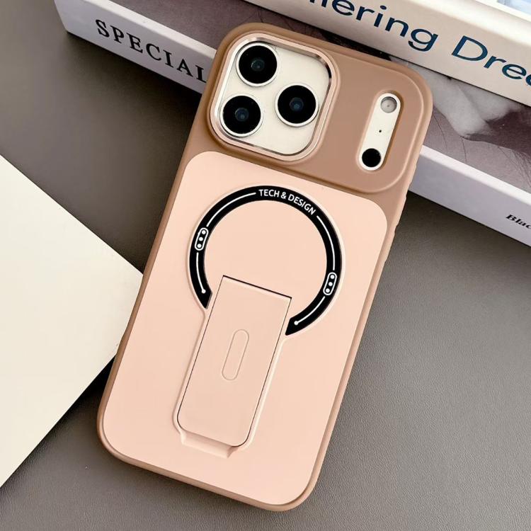 Coque de téléphone magnétique hybride en TPU effet peau avec béquille, pour iPhone 17 Pro Max, pour iPhone 17 Pro, pour iPhone 17, pour iPhone 16 Pro Max, pour iPhone 16 Pro, pour iPhone 16, pour iPhone 15 Pro Max, pour iPhone 15 Pro