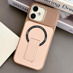 Coque de téléphone magnétique hybride en TPU effet peau avec béquille, pour iPhone 17 Pro Max, pour iPhone 17 Pro, pour iPhone 17, pour iPhone 16 Pro Max, pour iPhone 16 Pro, pour iPhone 16, pour iPhone 15 Pro Max, pour iPhone 15 Pro