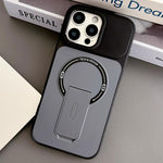 Coque de téléphone magnétique hybride en TPU effet peau avec béquille, pour iPhone 17 Pro Max, pour iPhone 17 Pro, pour iPhone 17, pour iPhone 16 Pro Max, pour iPhone 16 Pro, pour iPhone 16, pour iPhone 15 Pro Max, pour iPhone 15 Pro