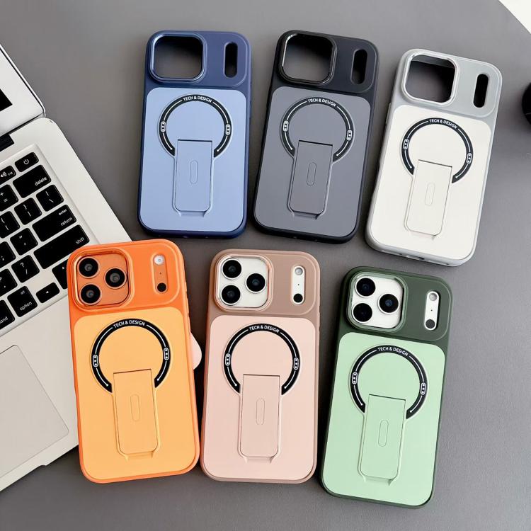 Coque de téléphone magnétique hybride en TPU effet peau avec béquille, pour iPhone 17 Pro Max, pour iPhone 17 Pro, pour iPhone 17, pour iPhone 16 Pro Max, pour iPhone 16 Pro, pour iPhone 16, pour iPhone 15 Pro Max, pour iPhone 15 Pro