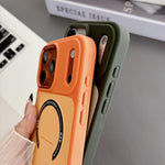 Coque de téléphone magnétique hybride en TPU effet peau avec béquille, pour iPhone 17 Pro Max, pour iPhone 17 Pro, pour iPhone 17, pour iPhone 16 Pro Max, pour iPhone 16 Pro, pour iPhone 16, pour iPhone 15 Pro Max, pour iPhone 15 Pro
