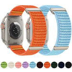 xDfind Bracelet de montre en nylon à motif de montagne à deux sections, pour Apple Watch 42 / 44 / 45 / 46 / 49mm, pour Apple Watch 38 / 40 / 41 / S11 42mm