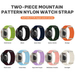 xDfind Bracelet de montre en nylon à motif de montagne à deux sections, pour Apple Watch 42 / 44 / 45 / 46 / 49mm, pour Apple Watch 38 / 40 / 41 / S11 42mm