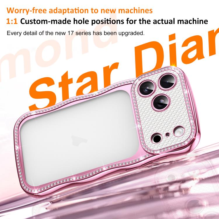 Coque de téléphone en TPU antichoc plaquée en forme d'étoile torsadée ondulée, pour iPhone 17 Pro Max, pour iPhone 17 Pro, pour iPhone 17, pour iPhone 16 Pro Max, pour iPhone 16 Pro, pour iPhone 16