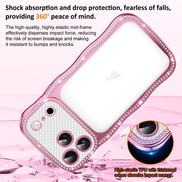 Coque de téléphone en TPU antichoc plaquée en forme d'étoile torsadée ondulée, pour iPhone 17 Pro Max, pour iPhone 17 Pro, pour iPhone 17, pour iPhone 16 Pro Max, pour iPhone 16 Pro, pour iPhone 16