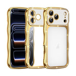 Coque de téléphone en TPU antichoc plaquée en forme d'étoile torsadée ondulée, pour iPhone 17 Pro Max, pour iPhone 17 Pro, pour iPhone 17, pour iPhone 16 Pro Max, pour iPhone 16 Pro, pour iPhone 16