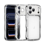 Coque de téléphone en TPU antichoc plaquée en forme d'étoile torsadée ondulée, pour iPhone 17 Pro Max, pour iPhone 17 Pro, pour iPhone 17, pour iPhone 16 Pro Max, pour iPhone 16 Pro, pour iPhone 16