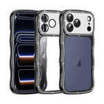 Coque de téléphone en TPU antichoc plaquée en forme d'étoile torsadée ondulée, pour iPhone 17 Pro Max, pour iPhone 17 Pro, pour iPhone 17, pour iPhone 16 Pro Max, pour iPhone 16 Pro, pour iPhone 16