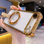 Coque de téléphone magnétique en TPU + acrylique avec anneau de protection en cristal, pour iPhone 17 Pro Max, pour iPhone 17 Pro, pour iPhone 17, pour iPhone Air, pour iPhone 16 Pro Max, pour iPhone 16 Pro