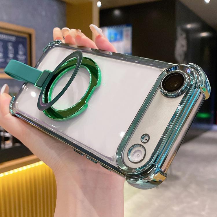Coque de téléphone magnétique en TPU + acrylique avec anneau de protection en cristal, pour iPhone 17 Pro Max, pour iPhone 17 Pro, pour iPhone 17, pour iPhone Air, pour iPhone 16 Pro Max, pour iPhone 16 Pro