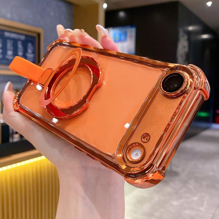 Coque de téléphone magnétique en TPU + acrylique avec anneau de protection en cristal, pour iPhone 17 Pro Max, pour iPhone 17 Pro, pour iPhone 17, pour iPhone Air, pour iPhone 16 Pro Max, pour iPhone 16 Pro