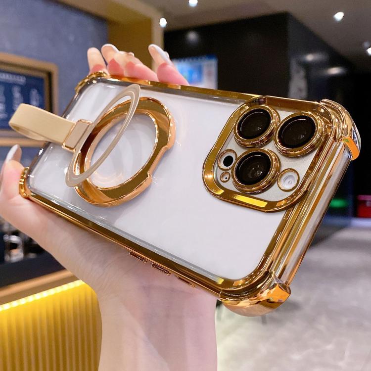 Coque de téléphone magnétique en TPU + acrylique avec anneau de protection en cristal, pour iPhone 17 Pro Max, pour iPhone 17 Pro, pour iPhone 17, pour iPhone Air, pour iPhone 16 Pro Max, pour iPhone 16 Pro