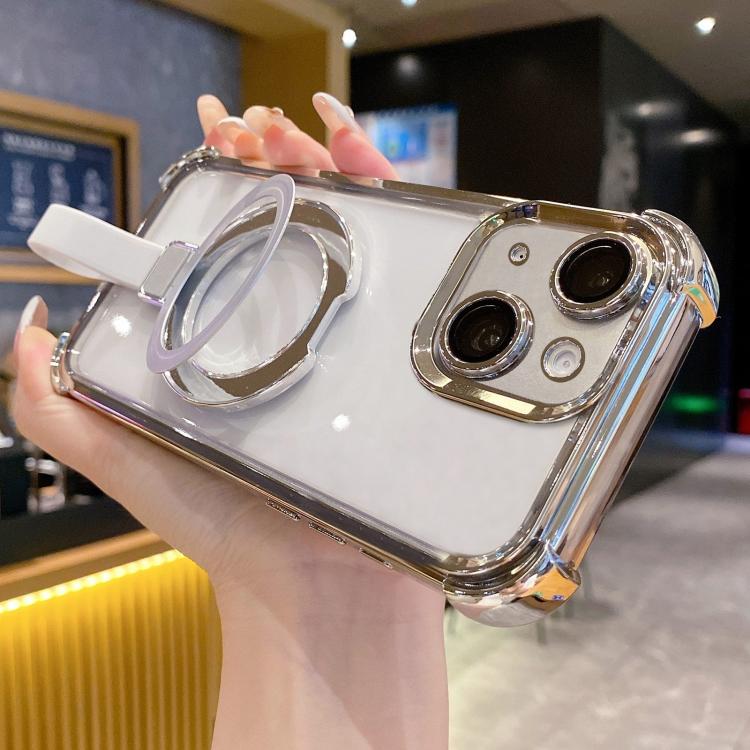 Étui de téléphone magnétique en TPU + acrylique avec anneau Crystal Shield, pour iPhone 14 Plus, pour iPhone 14, pour iPhone 14 Pro, pour iPhone 14 Pro Max, pour iPhone 13 Pro Max, pour iPhone 13 Pro