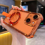 Étui de téléphone magnétique en TPU + acrylique avec anneau Crystal Shield, pour iPhone 14 Plus, pour iPhone 14, pour iPhone 14 Pro, pour iPhone 14 Pro Max, pour iPhone 13 Pro Max, pour iPhone 13 Pro