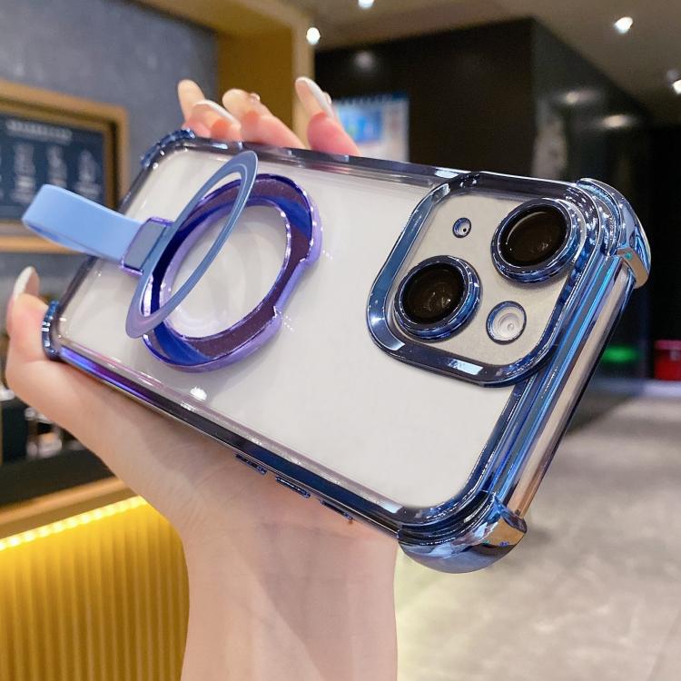 Coque de téléphone magnétique en TPU + acrylique avec anneau de protection cristal, pour iPhone 13
