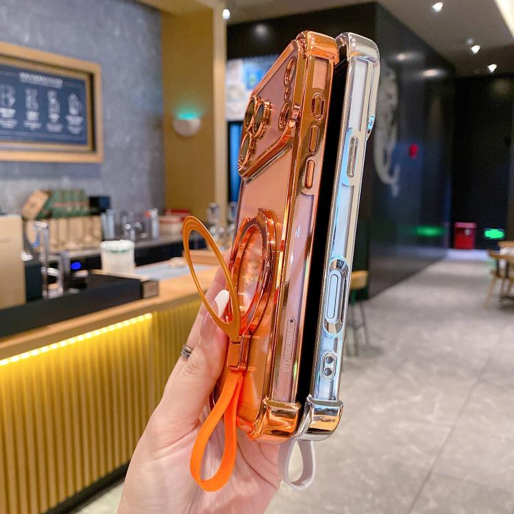 Coque de téléphone magnétique en TPU + acrylique avec anneau de protection cristal, pour iPhone 13