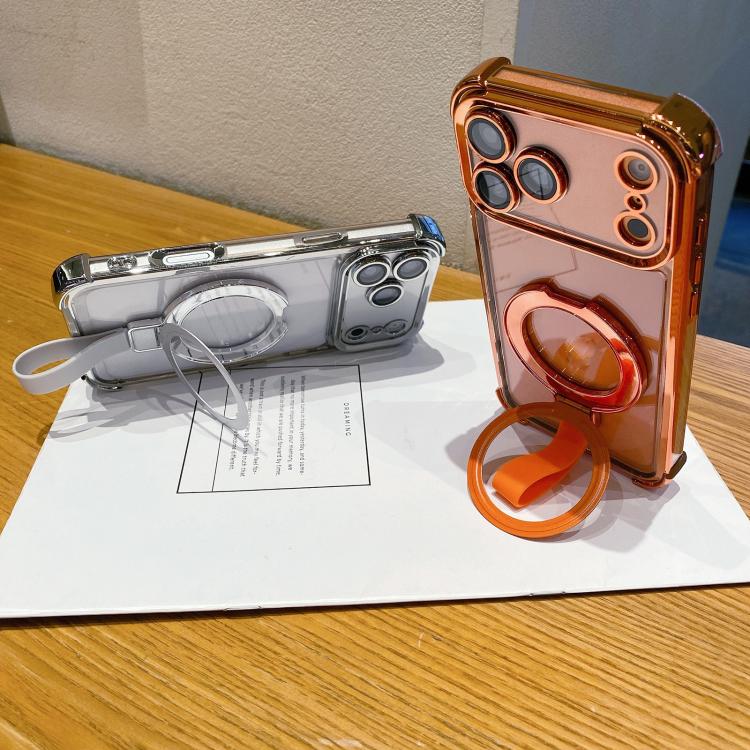 Coque de téléphone magnétique en TPU + acrylique avec anneau de protection cristal, pour iPhone 13