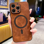 Coque de téléphone magnétique en similicuir d'agneau, pour iPhone 14 Pro Max, pour iPhone 13 Pro Max, pour iPhone 13 Pro, pour iPhone 13, pour iPhone 12, pour iPhone 12 Pro Max, pour iPhone 12 Pro, pour iPhone 11 Pro Max