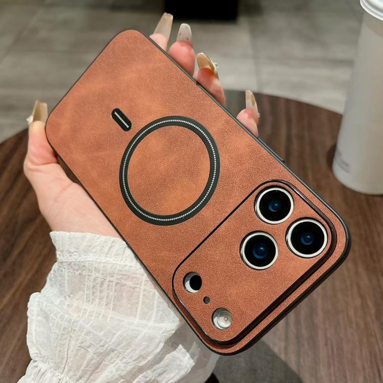Étui de Téléphone Magnétique en Similicuir d'Agneau, Pour iPhone 17e / 16e, Pour iPhone 17 Pro Max, Pour iPhone 17 Pro, Pour iPhone 17, Pour iPhone Air, Pour iPhone 16 Pro Max, Pour iPhone 16 Pro, Pour iPhone 16 Plus
