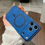 Étui de Téléphone Magnétique en Similicuir d'Agneau, Pour iPhone 17e / 16e, Pour iPhone 17 Pro Max, Pour iPhone 17 Pro, Pour iPhone 17, Pour iPhone Air, Pour iPhone 16 Pro Max, Pour iPhone 16 Pro, Pour iPhone 16 Plus