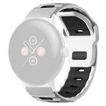 Bracelet de montre en silicone bicolore à tête plate xDfind, pour Google Pixel Watch 4 / 3 / 2 / 1 41mm