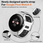 Bracelet de montre en silicone bicolore à tête plate xDfind, pour Google Pixel Watch 4 / 3 / 2 / 1 41mm