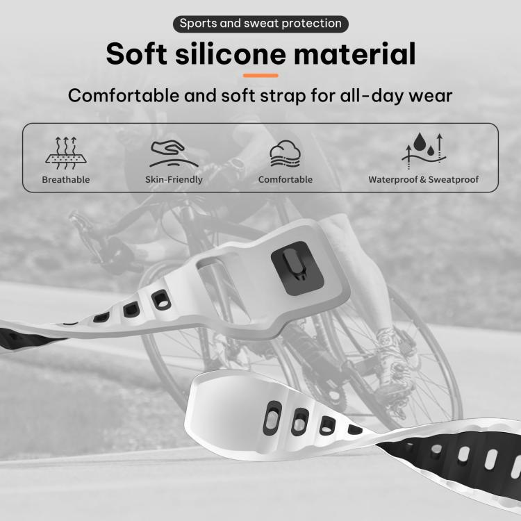 Bracelet de montre en silicone bicolore à tête plate xDfind, pour Google Pixel Watch 4 / 3 / 2 / 1 41mm
