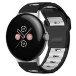 Bracelet de montre en silicone bicolore à tête plate xDfind, pour Google Pixel Watch 4 / 3 / 2 / 1 41mm