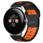 Bracelet de montre en silicone bicolore à tête plate xDfind, pour Google Pixel Watch 4 / 3 / 2 / 1 41mm