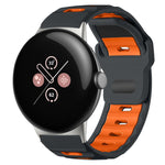 Bracelet de montre en silicone bicolore à tête plate xDfind, pour Google Pixel Watch 4 / 3 / 2 / 1 41mm