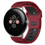 Bracelet de montre en silicone bicolore à tête plate xDfind, pour Google Pixel Watch 4 / 3 / 2 / 1 41mm