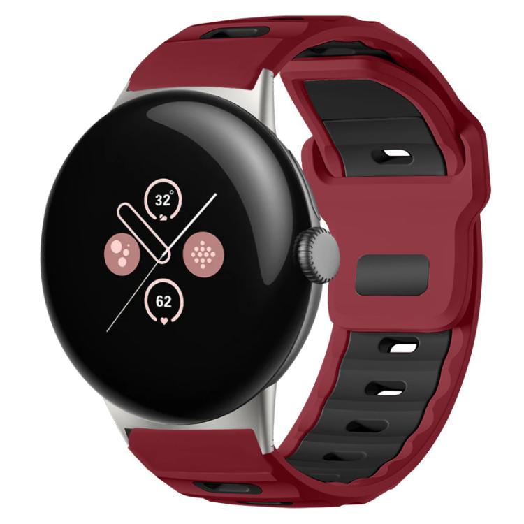 Bracelet de montre en silicone bicolore à tête plate xDfind, pour Google Pixel Watch 4 / 3 / 2 / 1 41mm