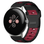 Bracelet de montre en silicone bicolore à tête plate xDfind, pour Google Pixel Watch 4 / 3 / 2 / 1 41mm