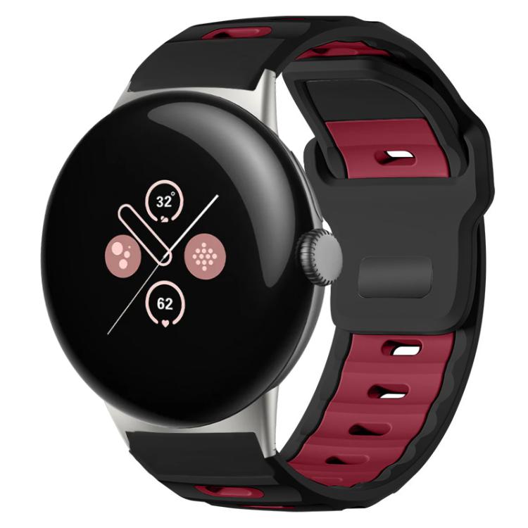 Bracelet de montre en silicone bicolore à tête plate xDfind, pour Google Pixel Watch 4 / 3 / 2 / 1 41mm