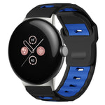 Bracelet de montre en silicone bicolore à tête plate xDfind, pour Google Pixel Watch 4 / 3 / 2 / 1 41mm