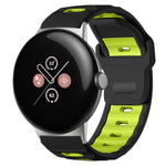 Bracelet de montre en silicone bicolore à tête plate xDfind, pour Google Pixel Watch 4 / 3 / 2 / 1 41mm