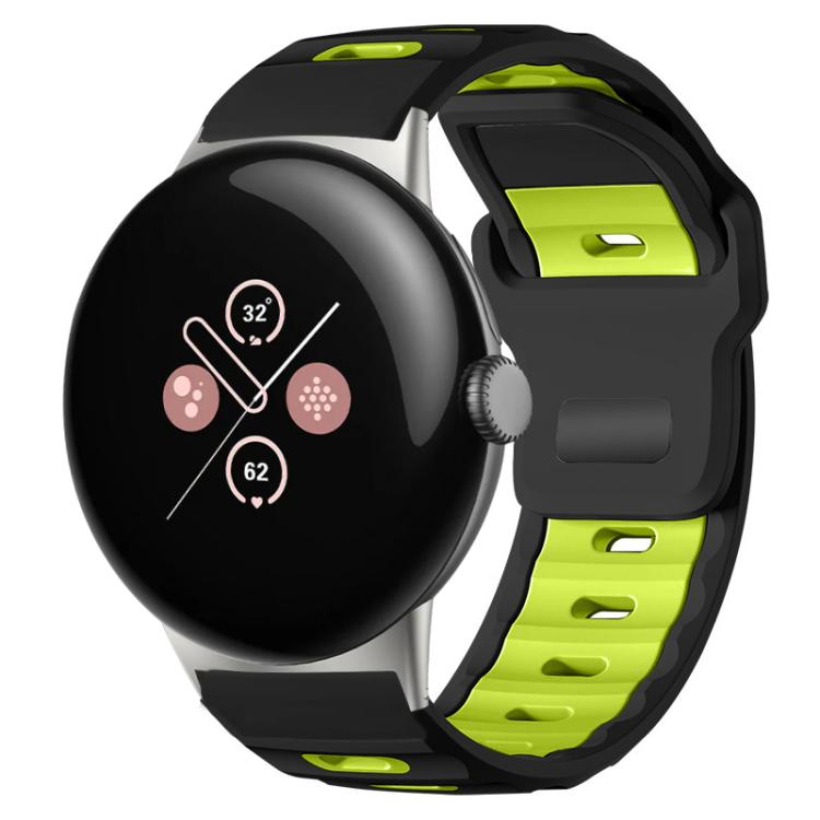 Bracelet de montre en silicone bicolore à tête plate xDfind, pour Google Pixel Watch 4 / 3 / 2 / 1 41mm